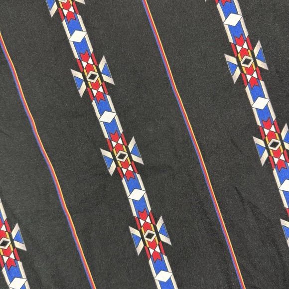 Vintage Wrangler Short Sleeve Pearl Snap Western Shirt Men's XL Black Aztec‎ - Picture 8 of 8